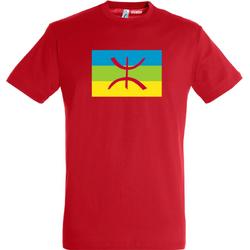 T-shirt Amazigh / Berberse Vlag | Rood Marokko Shirt | WK 2022 Voetbal | Morocco Supporter | Rood | maat 5XL